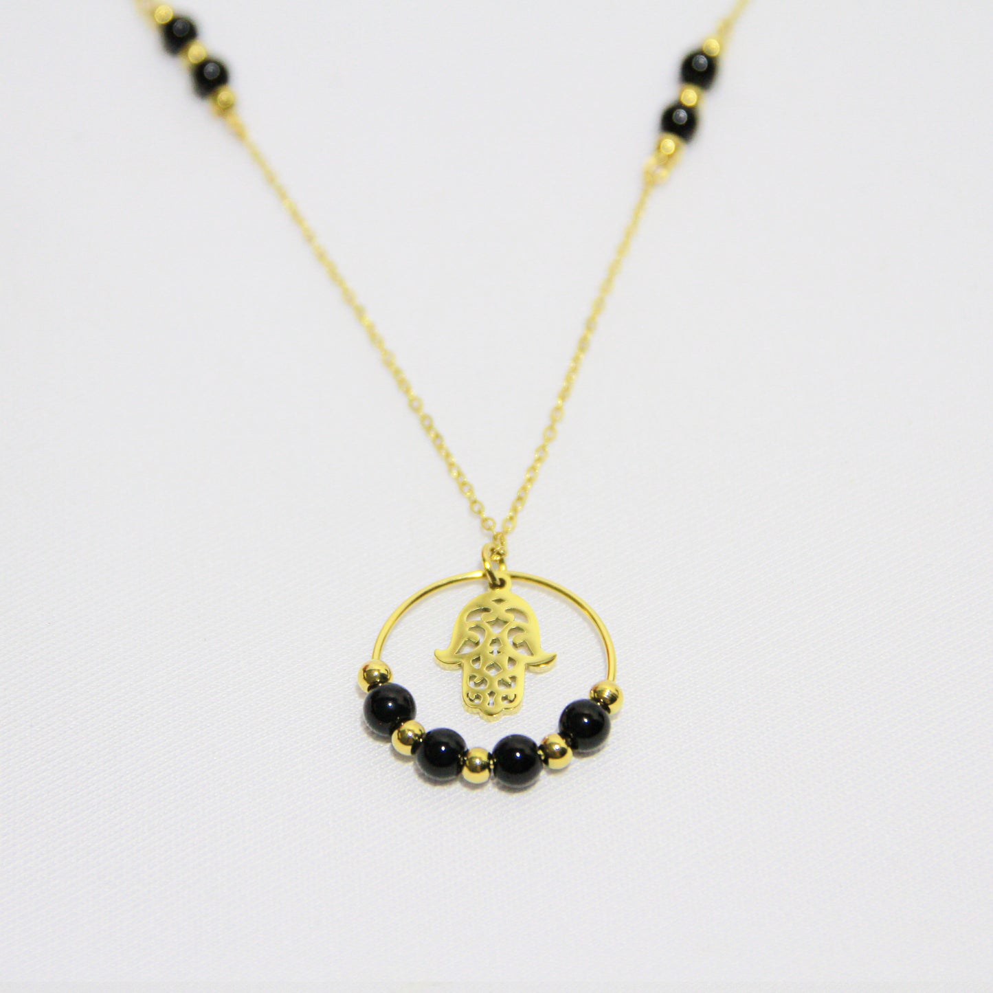 Collier perle noir