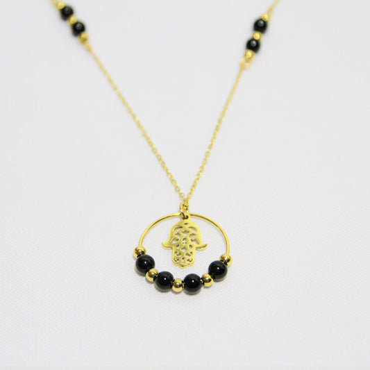 Collier perle noir