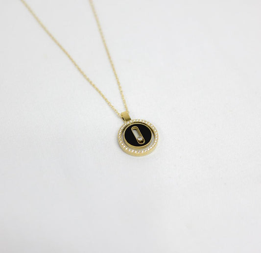 Collier black stone